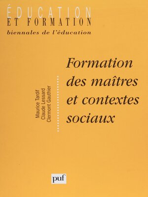 cover image of Formation des maîtres et contextes sociaux